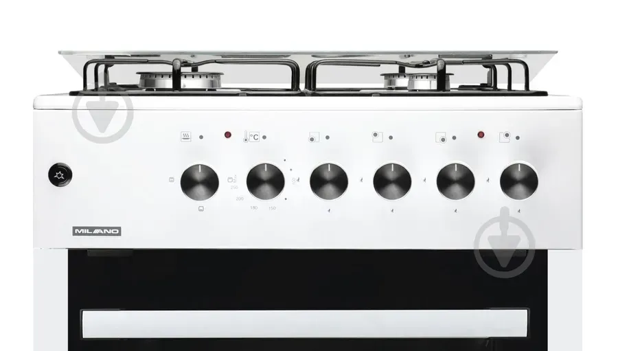 Плита комбінована MILANO ML60 E40+біла(.розж, подсв, чавун реш)