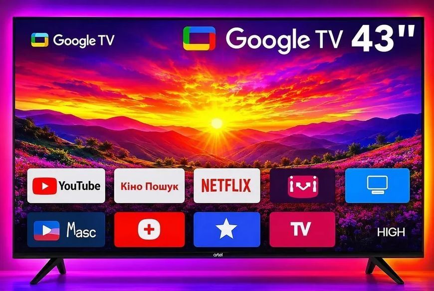 Телевізор 43" ARTEL A43NFCH001 BLACK Smart Android 14 73021 фото